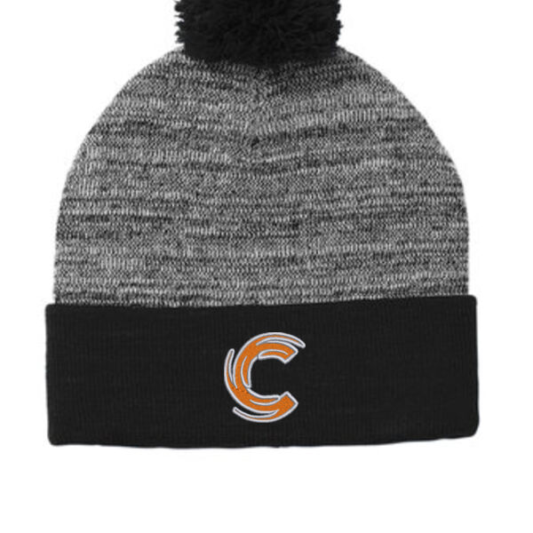 PomPom Beanie - Embroidered Thumbnail