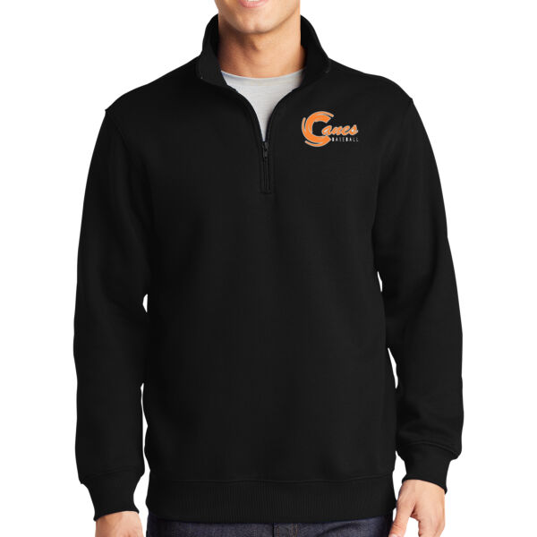 Adult 1/4 Zip Sweatshirt - Embroidered Canes Baseball Thumbnail