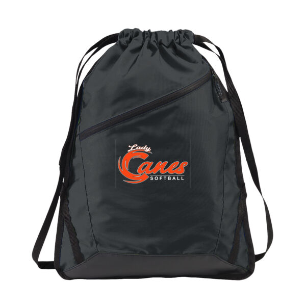 Lady Canes- Embroidered Cinch Bag Thumbnail