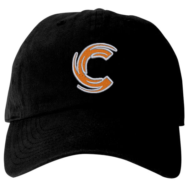Adam Dad Hat with Leather Adjustable Strap with Flat Embroidered C Thumbnail