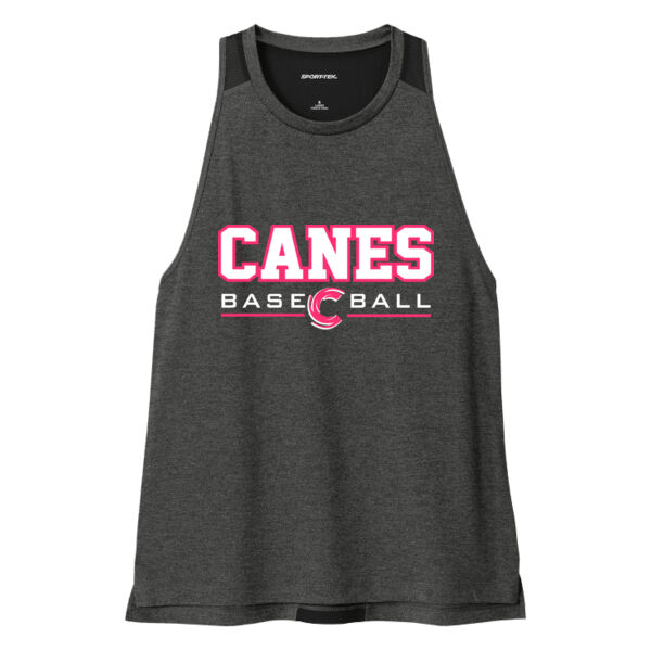 PINK PRINT Canes Baseball Ladies Cut Tank Thumbnail