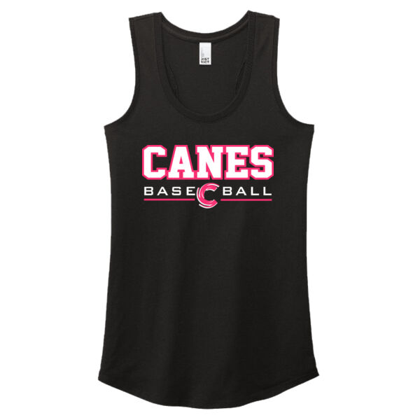 PINK Print Canes Baseball Ladies Racerback Tank Thumbnail